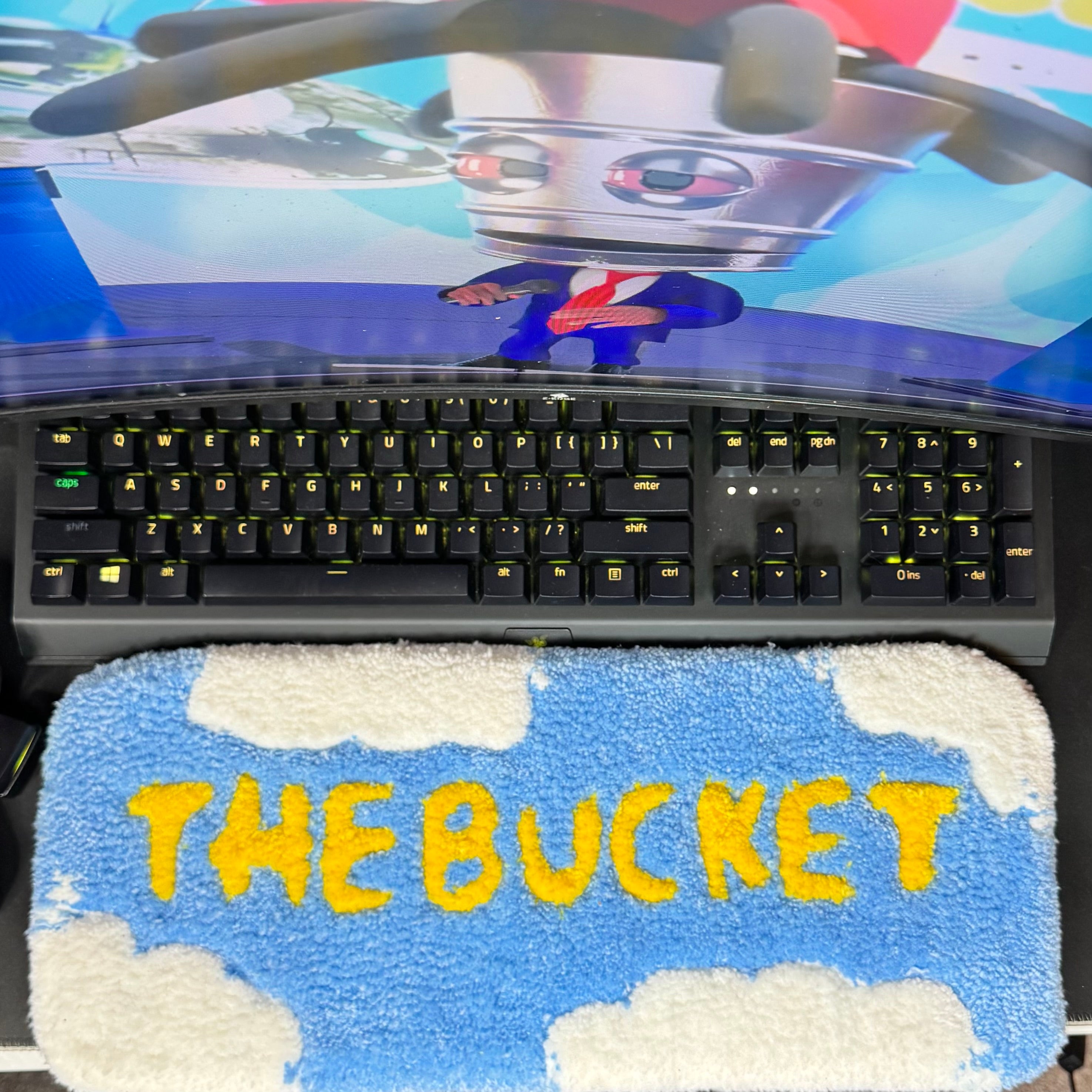 The bucket keyboard rug - ( MINI SIZE ) 6” x 15”